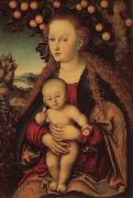 Lucas Cranach the Elder Madonna and Child Under an Apple Tree oil painting reproduction